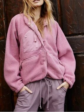 FP Movement Hit The Slopes Fleece Jacket mauve pink size Medium